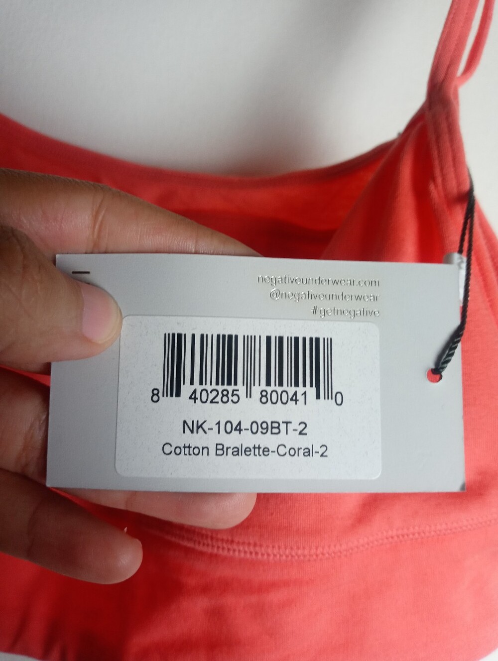 Negative Cloud Cotton Bralette Size 2 - Picture 10 of 14